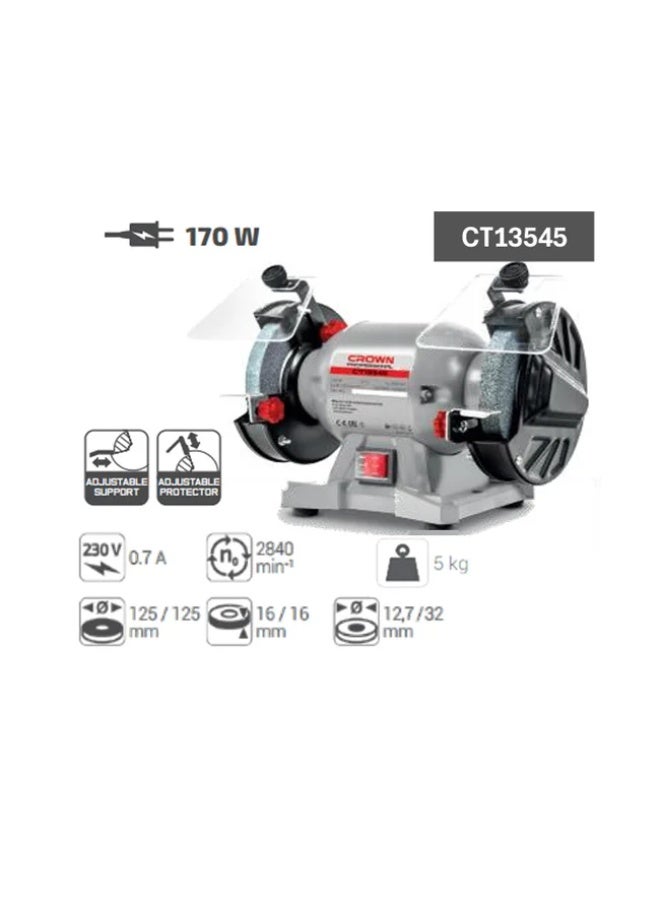 Crown 170W 5-inch Grinding Machine, Model CT13545 - Image 3